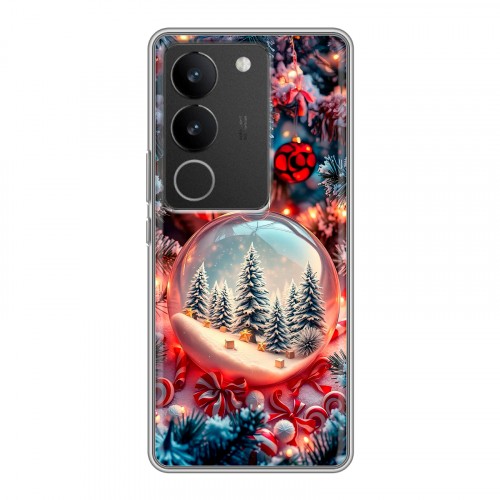 Дизайнерский силиконовый с усиленными углами чехол для Vivo V29 Новый год