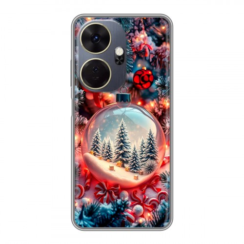 Дизайнерский силиконовый чехол для Itel P55 Plus Новый год