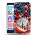 Дизайнерский пластиковый чехол для Nokia Lumia 1320 Новый год