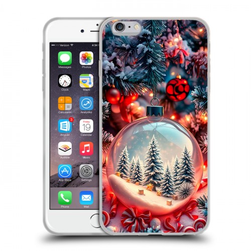 Дизайнерский силиконовый чехол для Iphone 6 Plus/6s Plus Новый год