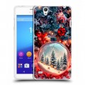 Дизайнерский пластиковый чехол для Sony Xperia C4 Новый год