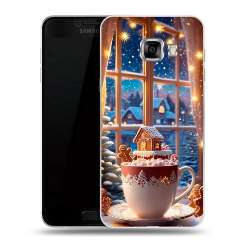Дизайнерский пластиковый чехол для Samsung Galaxy C5 Новый год