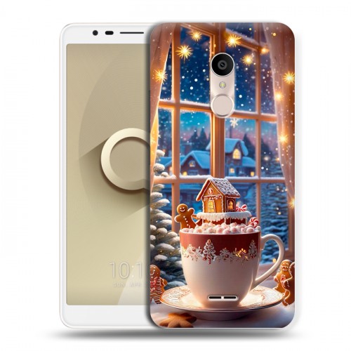 Дизайнерский силиконовый чехол для Alcatel 3C Новый год