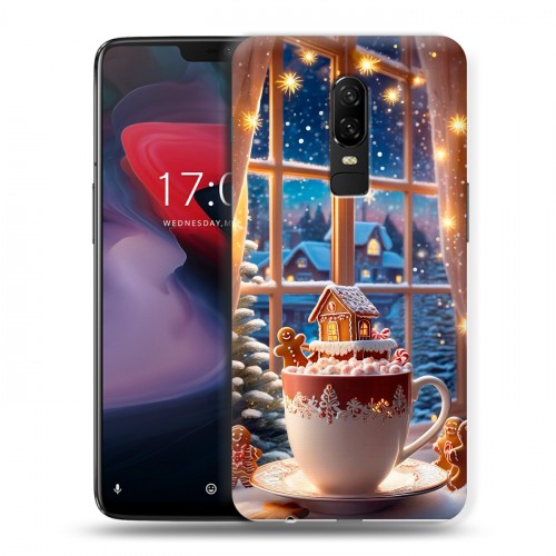 Дизайнерский пластиковый чехол для OnePlus 6 Новый год