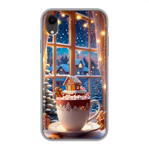 Дизайнерский силиконовый чехол для Iphone Xr Новый год