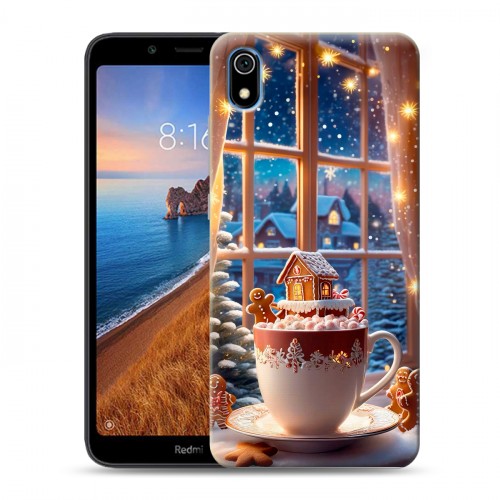 Дизайнерский пластиковый чехол для Xiaomi RedMi 7A Новый год