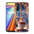 Дизайнерский силиконовый чехол для Realme 7 Новый год
