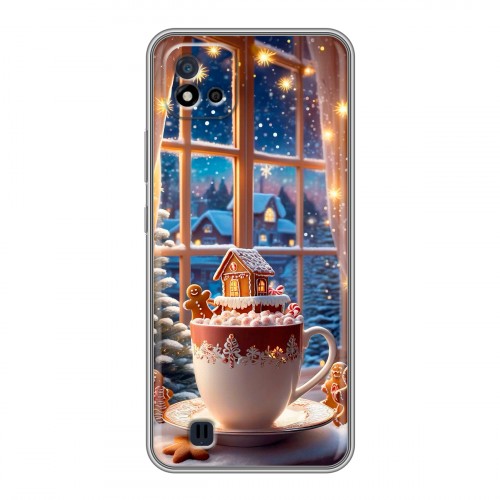 Дизайнерский силиконовый чехол для Realme C20 Новый год