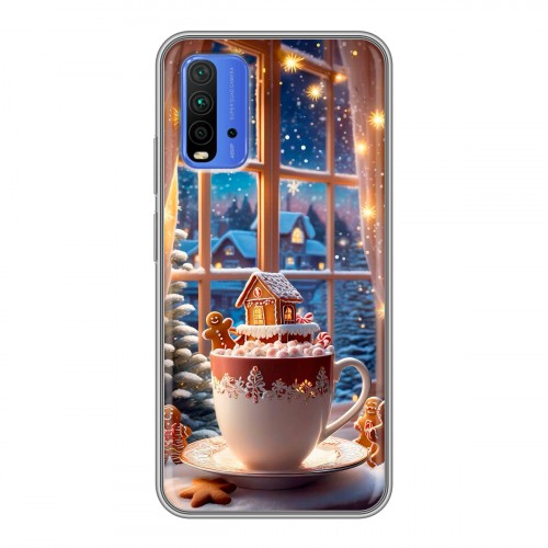 Дизайнерский силиконовый чехол для Xiaomi RedMi 9T Новый год