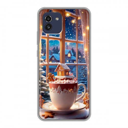 Дизайнерский силиконовый чехол для Samsung Galaxy A03 Новый год