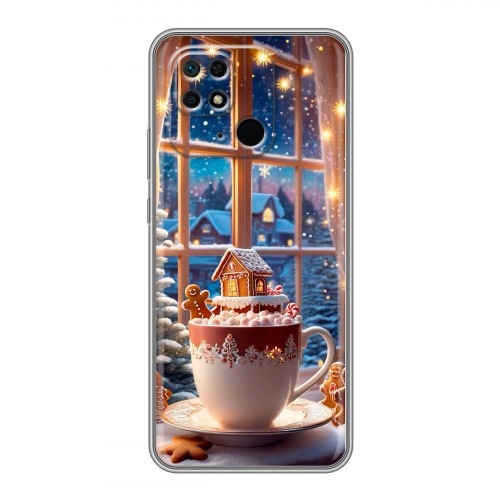 Дизайнерский силиконовый чехол для Xiaomi Redmi 10C Новый год
