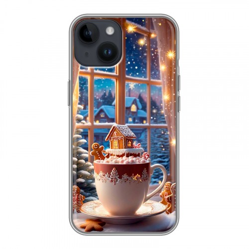 Дизайнерский силиконовый чехол для Iphone 14 Новый год