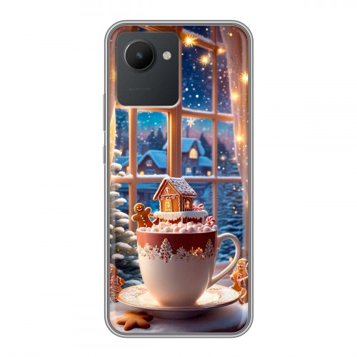 Дизайнерский силиконовый чехол для Realme C30 Новый год
