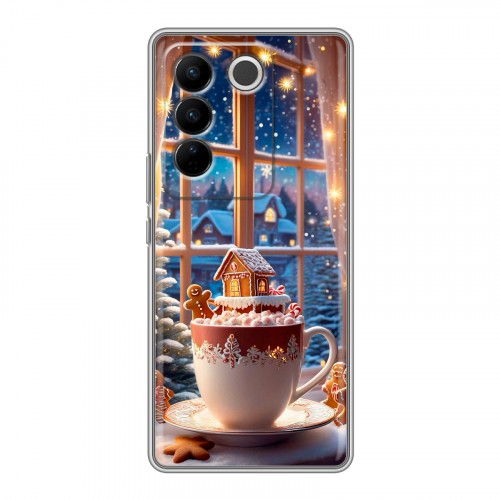 Дизайнерский силиконовый чехол для Vivo V27 Новый год