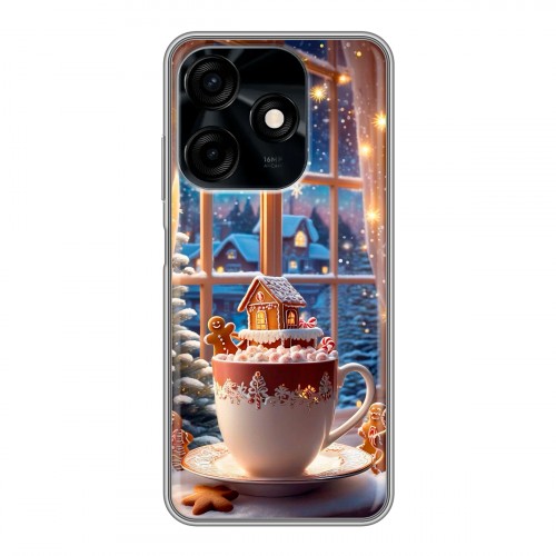 Дизайнерский силиконовый чехол для Tecno Spark 10C Новый год