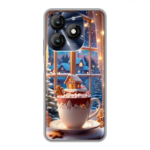 Дизайнерский силиконовый чехол для Itel A70 Новый год