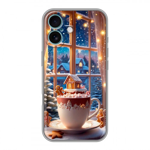 Дизайнерский силиконовый чехол для Iphone 16 Plus Новый год