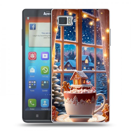 Дизайнерский пластиковый чехол для Lenovo Vibe Z Новый год