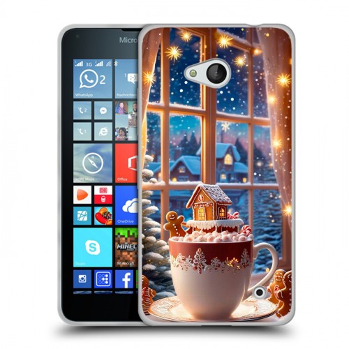 Дизайнерский пластиковый чехол для Microsoft Lumia 640 Новый год