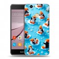 Дизайнерский силиконовый с усиленными углами чехол для Huawei Nova Новый год