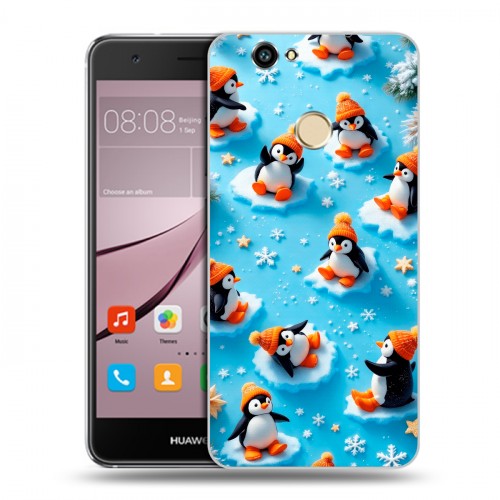 Дизайнерский силиконовый с усиленными углами чехол для Huawei Nova Новый год