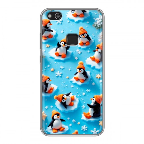 Дизайнерский силиконовый чехол для Huawei P10 Lite Новый год