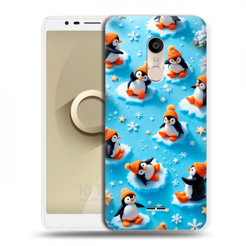 Дизайнерский силиконовый чехол для Alcatel 3C Новый год