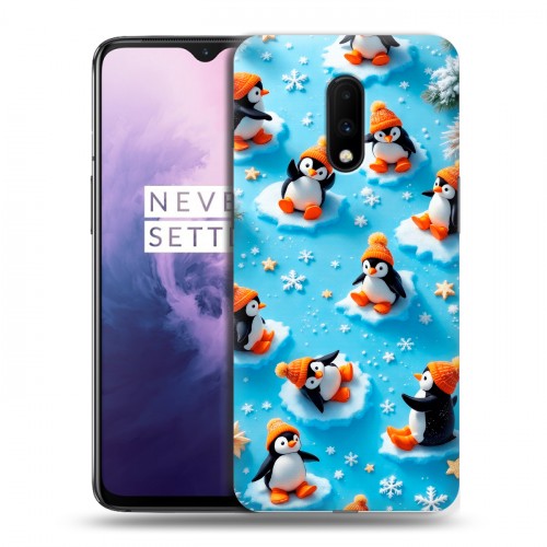 Дизайнерский пластиковый чехол для OnePlus 7 Новый год