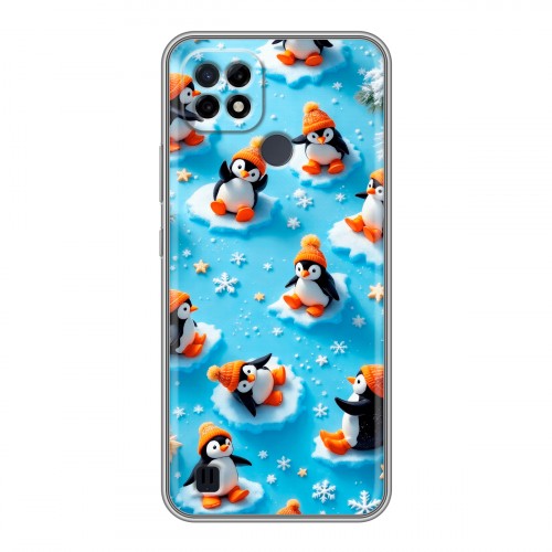 Дизайнерский силиконовый чехол для Realme C21 Новый год