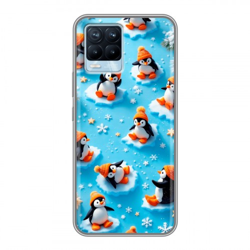 Дизайнерский силиконовый чехол для Realme 8 Новый год