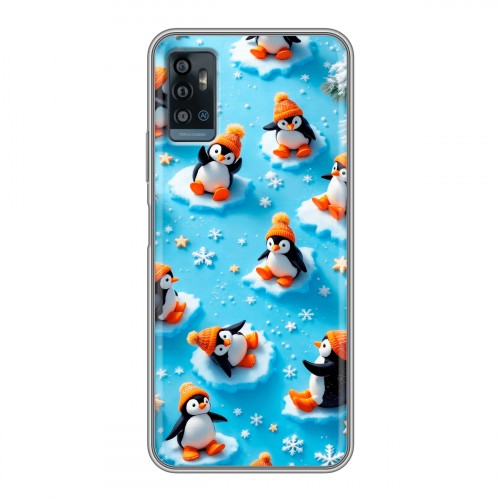 Дизайнерский силиконовый чехол для ZTE Blade A71 Новый год