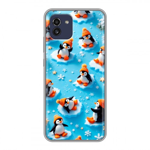 Дизайнерский силиконовый чехол для Samsung Galaxy A03 Новый год