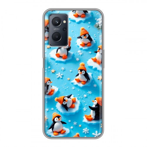 Дизайнерский силиконовый чехол для Realme 9i Новый год