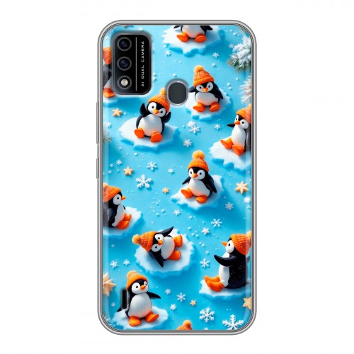 Дизайнерский силиконовый чехол для Itel A48 Новый год