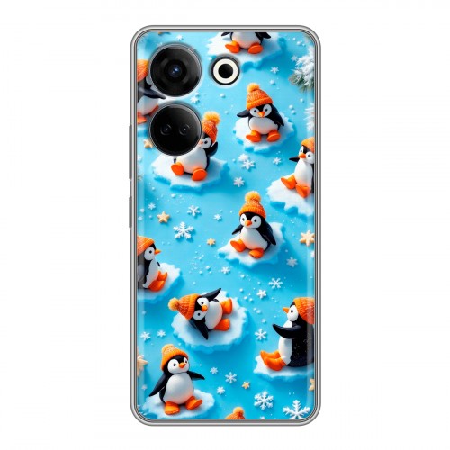 Дизайнерский силиконовый чехол для Tecno Camon 20 Новый год