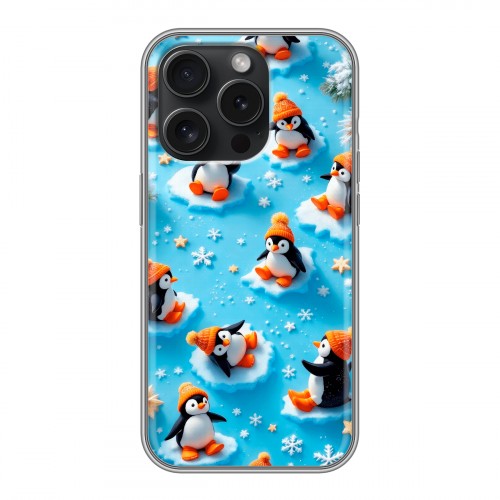 Дизайнерский силиконовый чехол для Iphone 15 Pro Новый год