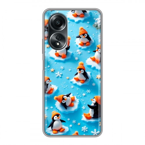 Дизайнерский силиконовый чехол для OPPO A58 4G Новый год