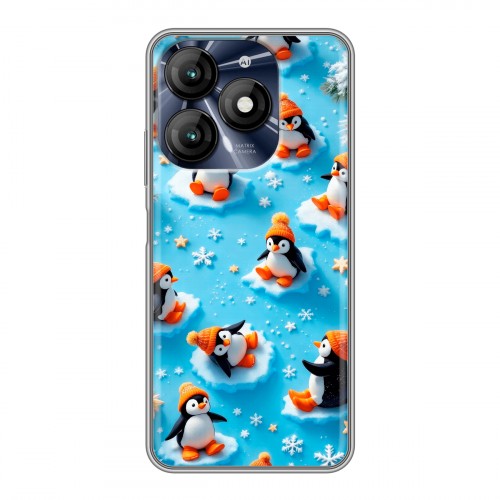 Дизайнерский силиконовый чехол для Itel A70 Новый год