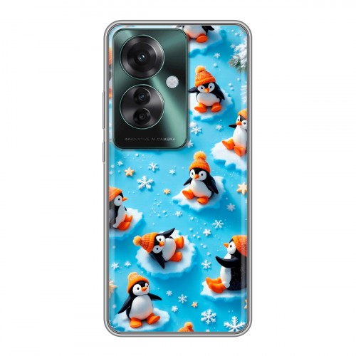 Дизайнерский силиконовый чехол для Oppo Reno 11F Новый год