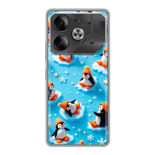 Дизайнерский силиконовый чехол для Tecno Pova 6 Новый год