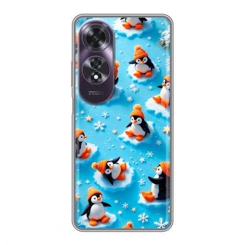 Дизайнерский силиконовый чехол для OPPO A60 Новый год