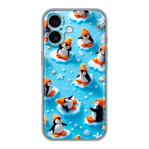 Дизайнерский силиконовый чехол для Iphone 16 Plus Новый год