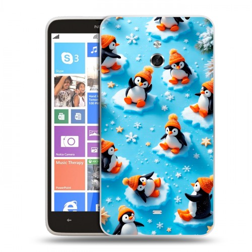 Дизайнерский пластиковый чехол для Nokia Lumia 1320 Новый год