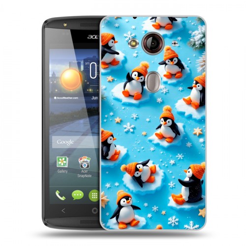 Дизайнерский пластиковый чехол для Acer Liquid E3 Новый год