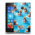 Дизайнерский пластиковый чехол для Microsoft Lumia 435 Новый год