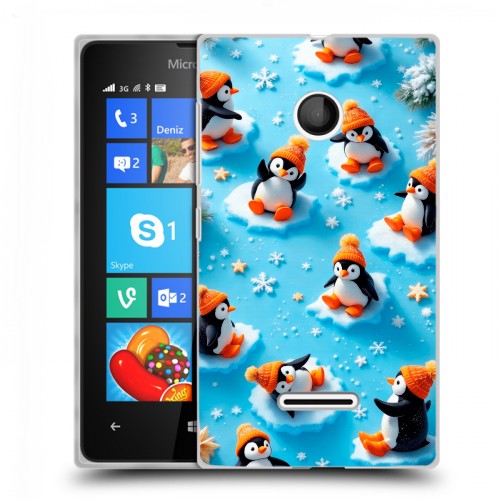 Дизайнерский пластиковый чехол для Microsoft Lumia 435 Новый год