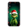 Дизайнерский силиконовый чехол для Iphone Xr Гринч Новый год Рождество