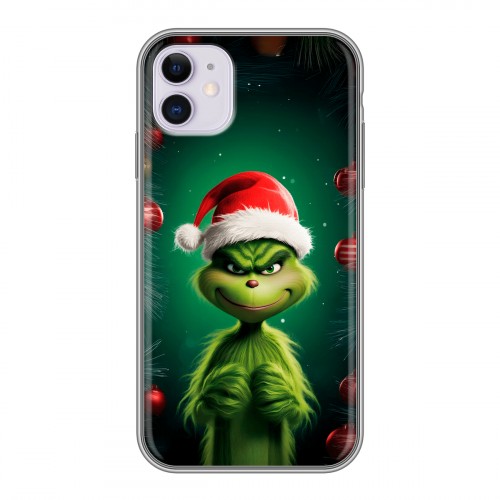 Дизайнерский силиконовый чехол для Iphone 11 Гринч Новый год Рождество