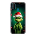 Дизайнерский силиконовый чехол для Samsung Galaxy M30s Гринч Новый год Рождество