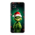 Дизайнерский силиконовый чехол для Realme C21 Гринч Новый год Рождество